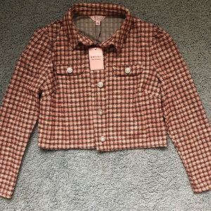 Miss Selfridge Petite Pink Boucle Jacket | Size 6